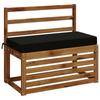 2 piece Bench Cushion Set SOEST 2 pcs 100percent  Polyester Black