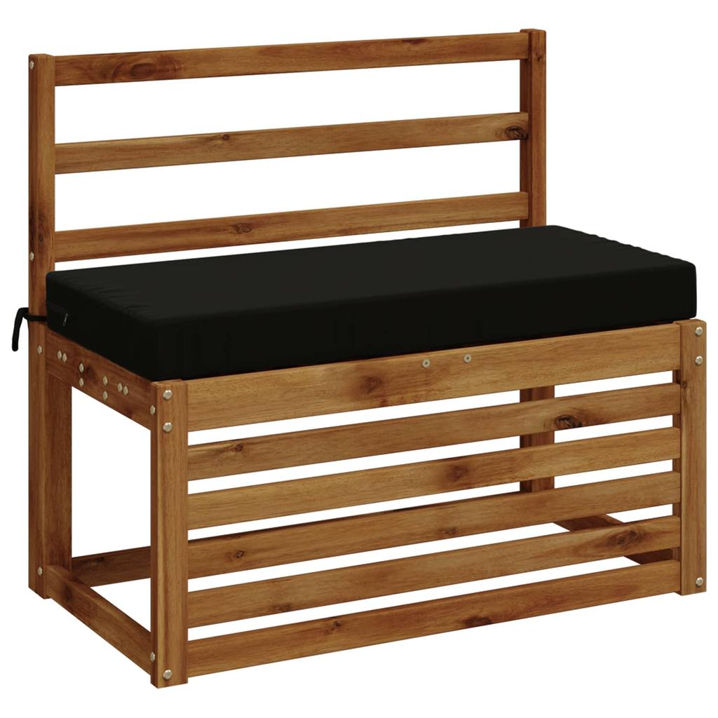 2 piece Bench Cushion Set SOEST 2 pcs 100percent Polyester Black