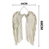 Macrame Wall Hanging Boho Tapestry Angels Wing Woven Bohemian Wall Decor Home Decoration For Apartment Bedroom Living Room