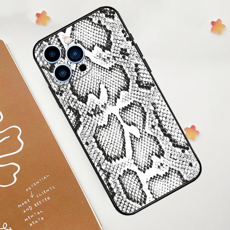 Snake Skin Print Phone Case For iPhone 17 Pro Max 14 11 15 16 Pro Max 13 12 mini 16 Plus 16e 17 Air Funda