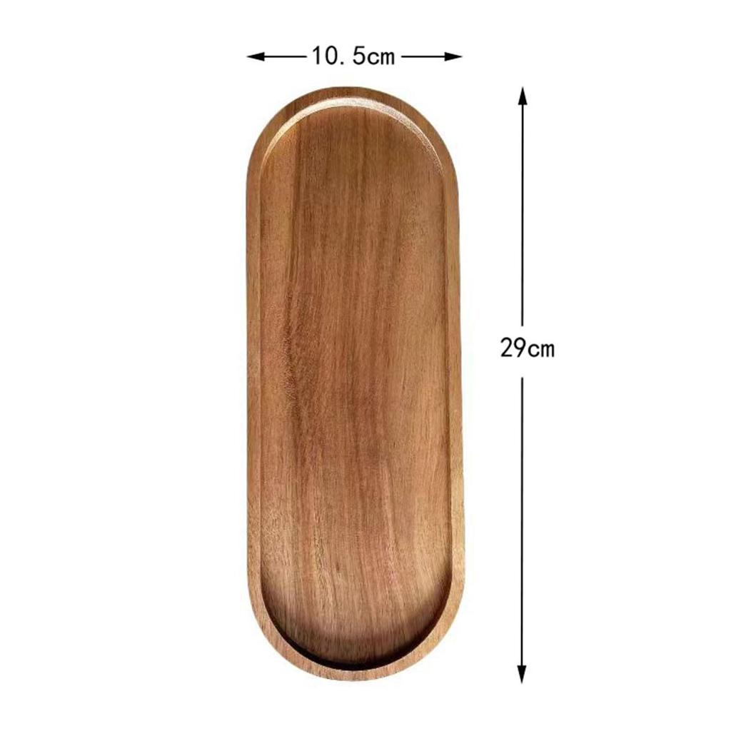 Wooden Plate Japanese Style Tableware Wooden Serving Tray Food Dish for Bar Coffee Table Bathroom Centerpiece Kitchen Countertop