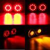 2pcs Round 19LED Truck Trailer Lorry Stop Turn Tail Brake Light Side Marker
