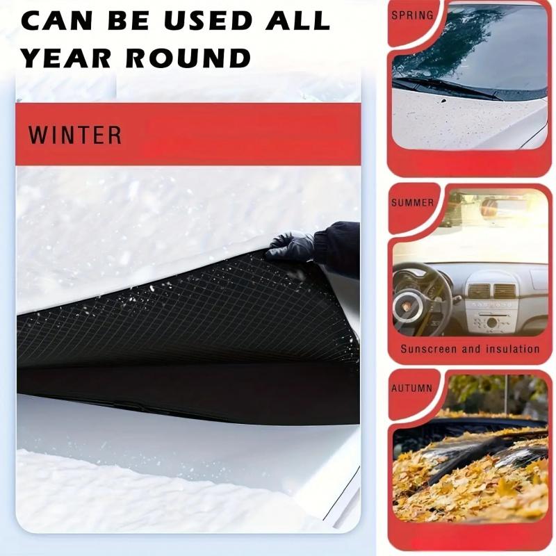 Magnetische Auto-Schneedecke|Windschutzscheiben-Frostschutzschild mit vollständigem Seitenschutz,Oxford-Gewebe,Frostsichere Autoabdeckung,Fahrzeug-Frostschutz