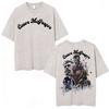 Conor Mcgregor The Notorious Vintage Washed T-shirt Uomo Donna Classica Violenza Estetica T-shirt Casual Larga Oversize
