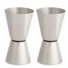 2pcs 20/40ml Stainless Steel Cocktail Jigger Double-Head Design Reversible Pourer Double Head Measuring Cup Silver