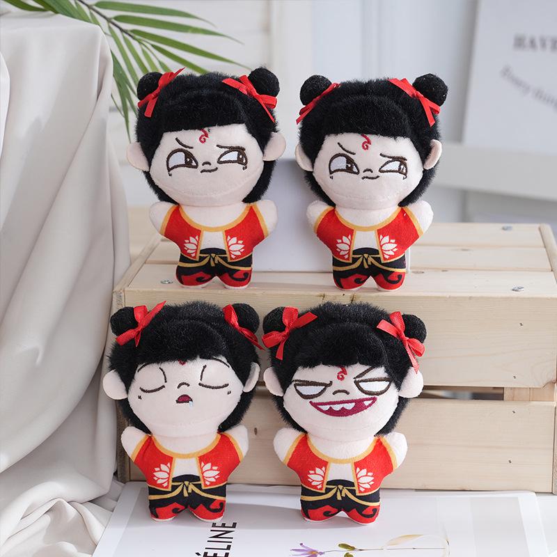 Adorable Nezha Plush Keychain - Small Size Bag Decoration