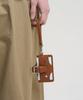 Noise Buckle Stud Card Wallet - Brown