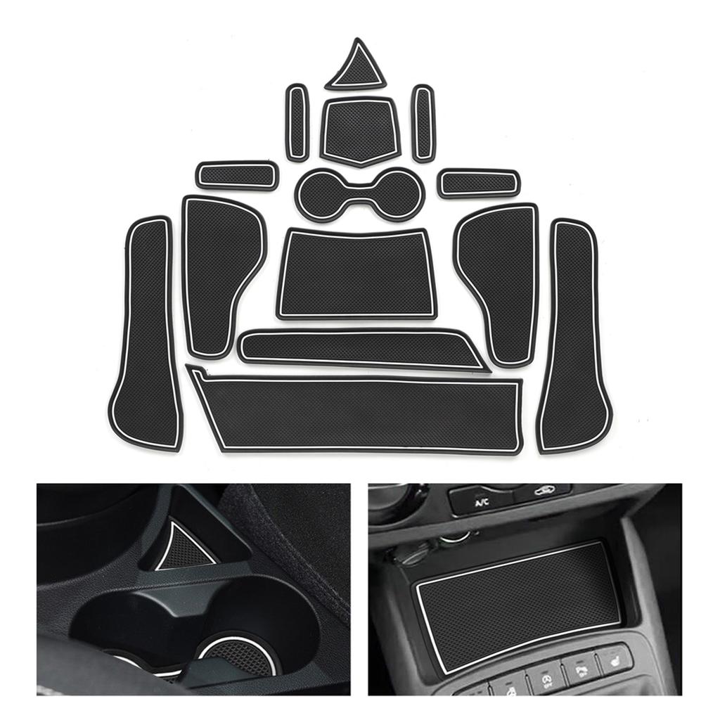 For Hyundai I10 2021 - 2023 Anti-Slip Gate Slot Cup Mat Door Groove Pad Accessories Non-Slip Mats Coasters