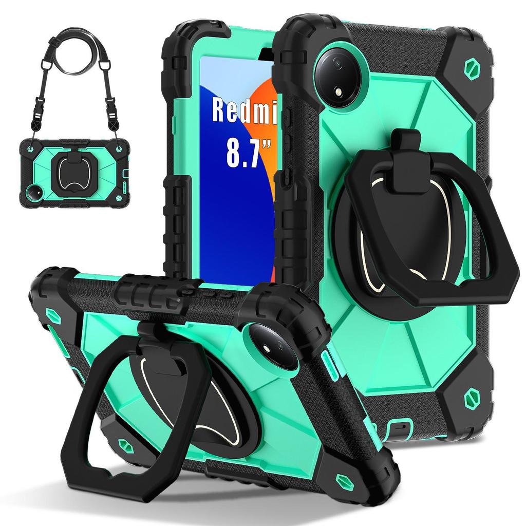 2024 Redmi Pad SE 8.7'' Case: 360° Rotating Stand, Silicone Anti-fall Shell