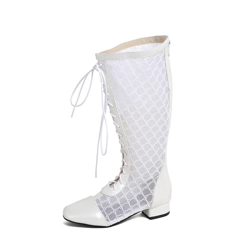 

Летние прохладные ботинки женские туфли полые сетчатые ботинки высокие прохладные ботинки низкий каблук ремешок дышащие большой размер 46 Customization is not returned or exchanged белый