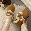 Women's Soft Elastic Thick Sole Winter Fur One Warm Cold Padded Snow Boots Non-slip Wear Casual Sports Cotton Boots
