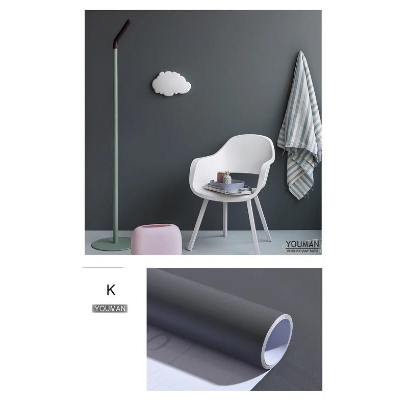 Self-adhesive Wallpaper Decorative Vinyl Matt White Adhesive Paper for Livingroom Furniture Wall Kitchen Cabinets Decoration PVC