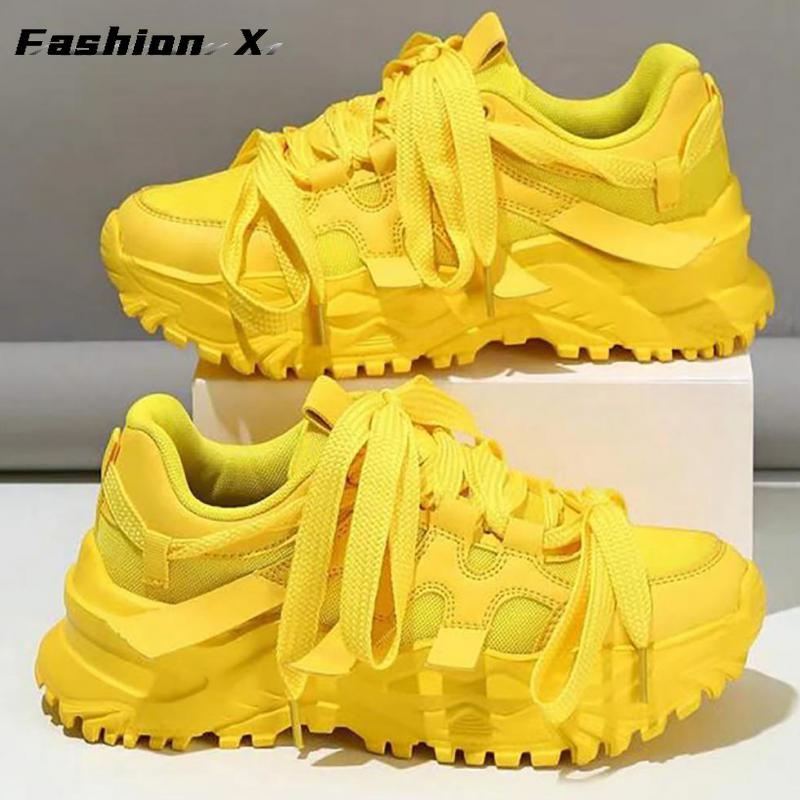 Adidași roz cu platformă pentru cuplu, pantofi cu talpă groasă, femei, bărbați, modă 2025, pantofi groși de lux, adidași de tenis slip-on, adidași casual de primăvară