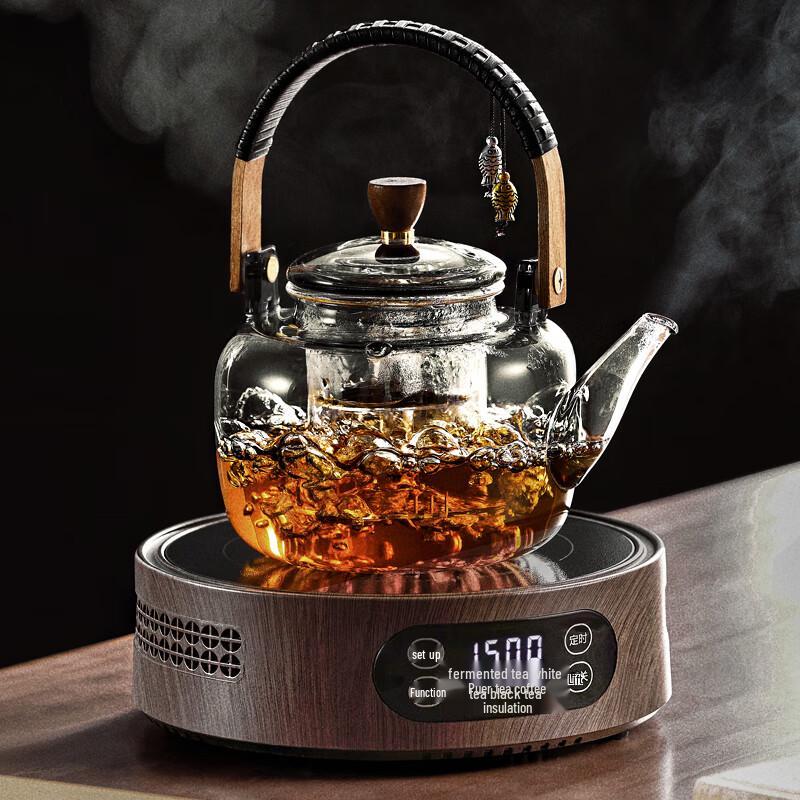 Niyie Electric Glass Tea Kettle & Ceramic Stove Set