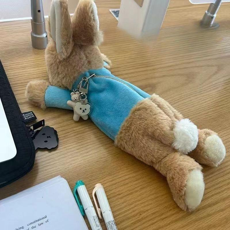 Niedliche Plüschpuppe Hase Mäppchen Studenten Schreibwaren Schulbedarf Kosmetik Aufbewahrungstasche