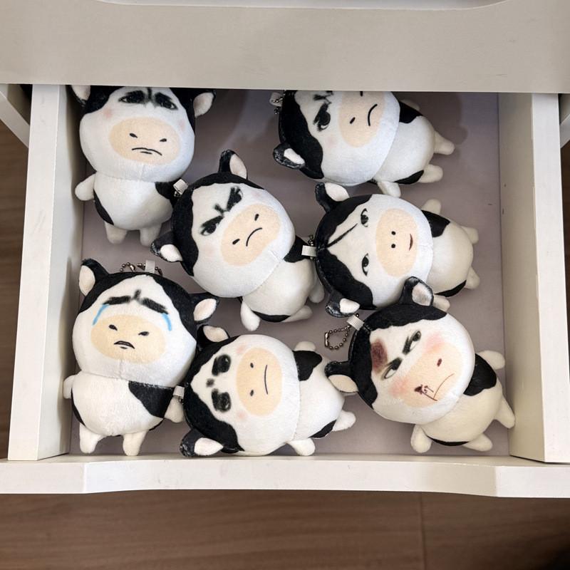 Cute Cartoon Cow Plush Toy With Pp Cotton Filling For Desk Decor And Gift Ideas