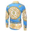 Luxury Royal Shirt Men Casual Slim Fit Long Sleeve Men Paisley Print Shirt Camisa Social Masculina Manga Longa Prom Party