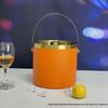 Stainless Steel Double-Layer Ice Bucket with Handle and Lid for Champagne, Wine, or Bar Use