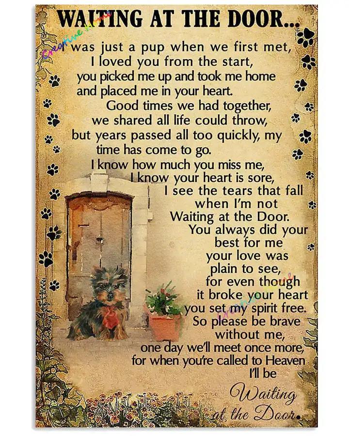 Yorkshire Terrier Dog I Am Your Friend Your Partner Your Yorkie Tin Sign Art Metal Wall Decor Wall Panel Vintage Plaque 20x30cm