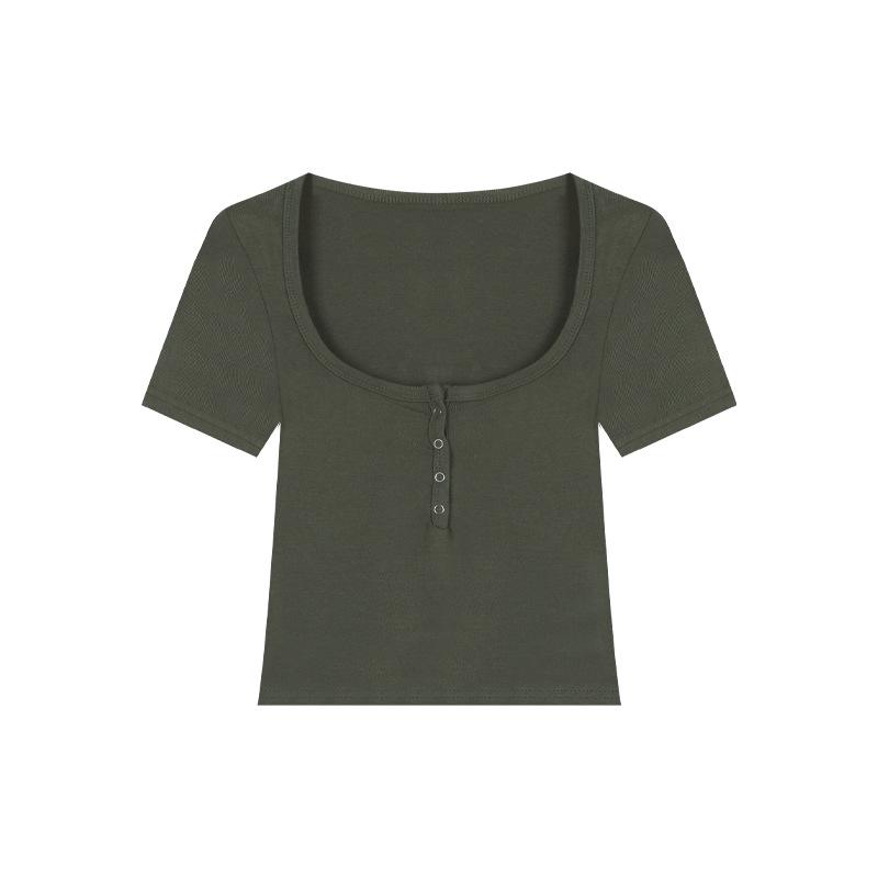 2025 Summer Slimming Short-Sleeve Navel-Baring T-Shirt for Trendy Girls
