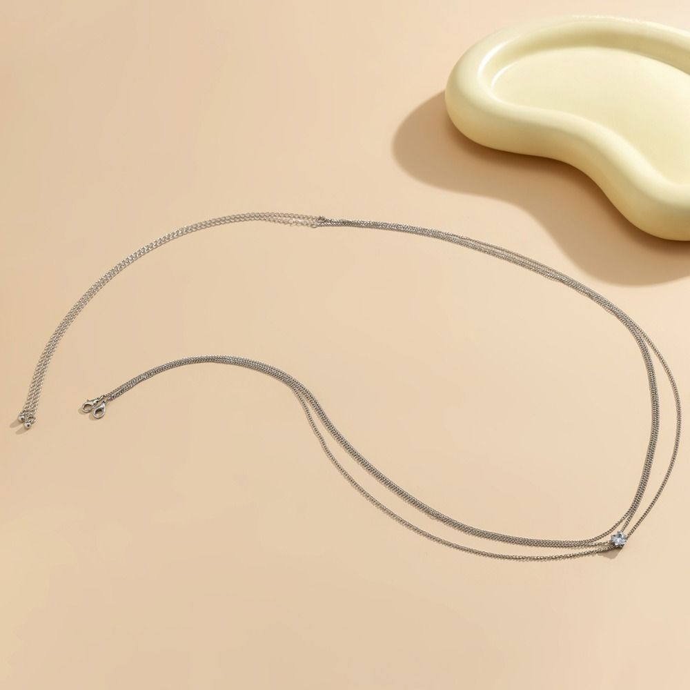 

Rhinestone Double Layer Body Chain Geometric Trendy Beach