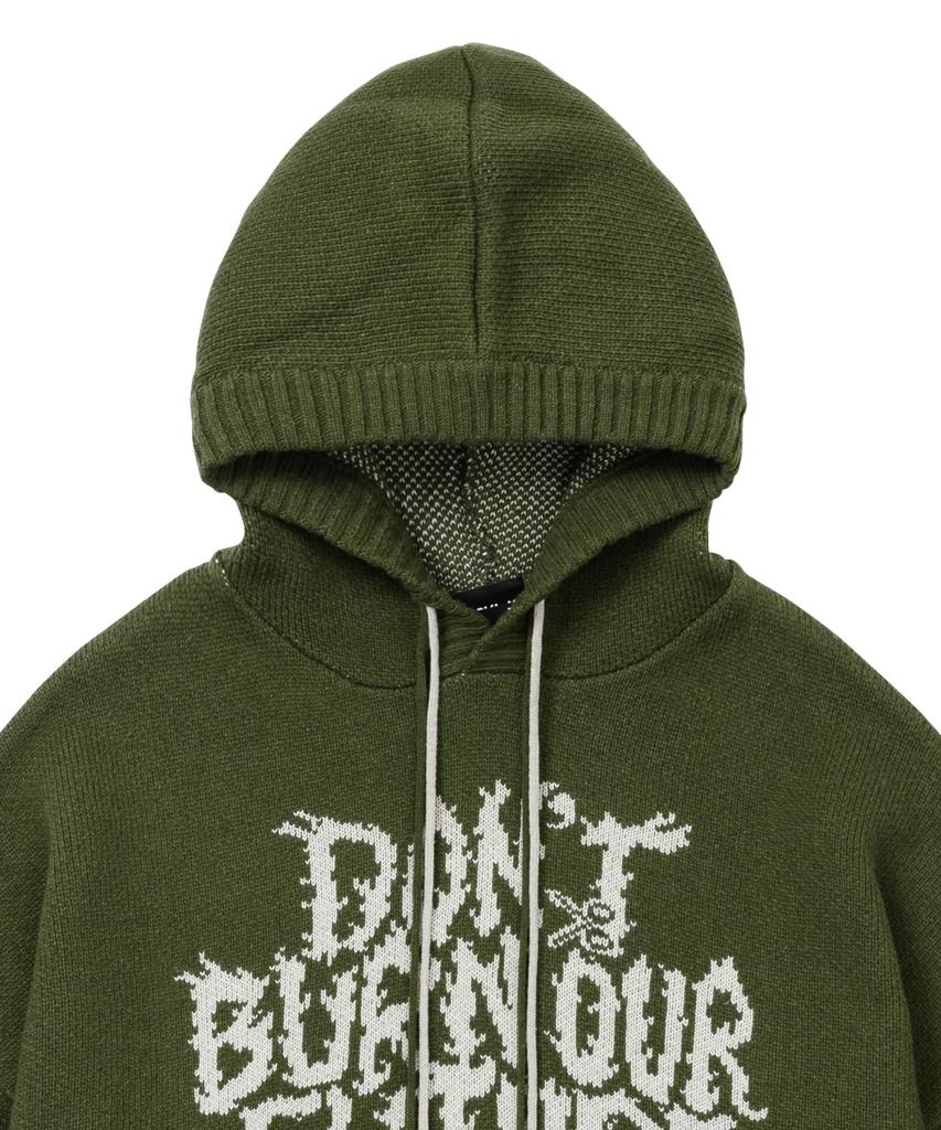 AJOBYAJO [Pba] Dbof Wool Knit Hoodie [Khaki]