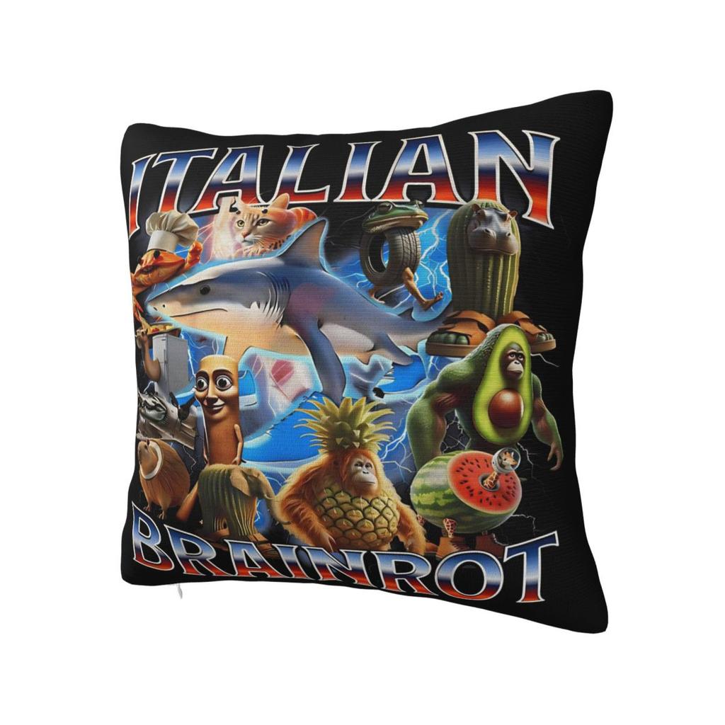 Pillow Cover ITALlAN Brainrot Creative Animal Design Cushion Cover Funny Pillow Case For Wedding Party Home Decor Pillowcases