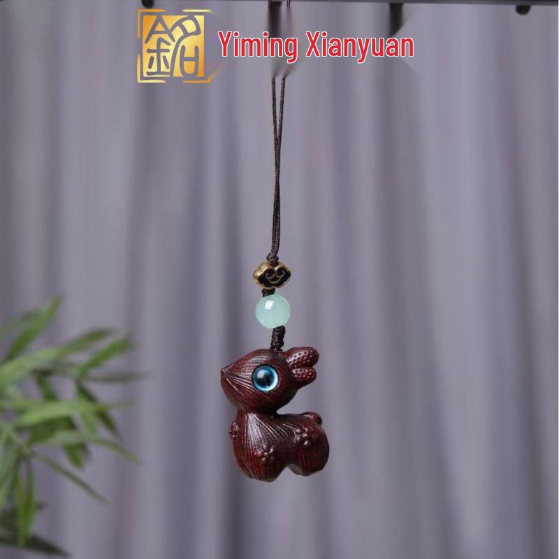 Red Sandalwood Deer Tassel Phone Chain & Keychain Pendant