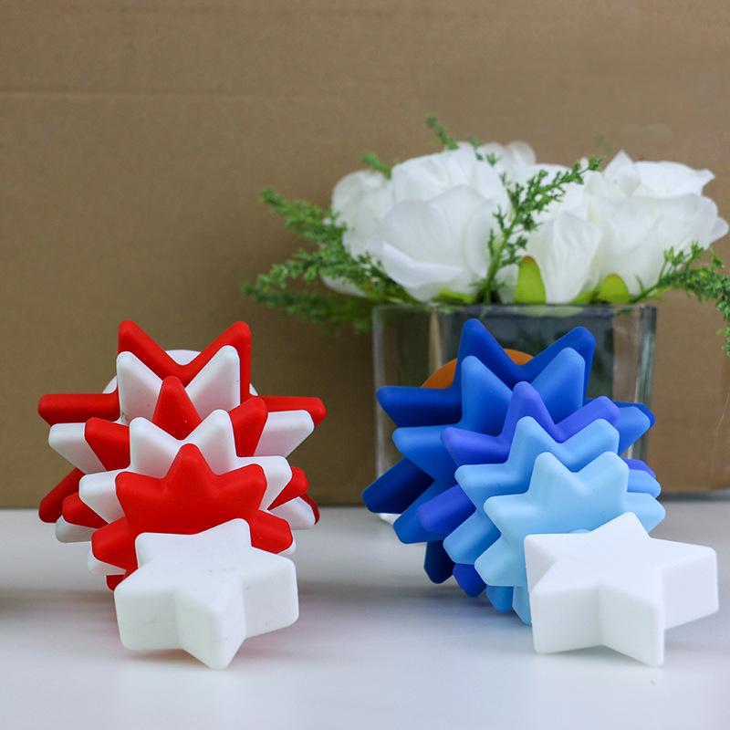 Platinum Silicone Christmas Tree Stacking Toy for Kids - DIY Educational Building Blocks & Holiday Ornament