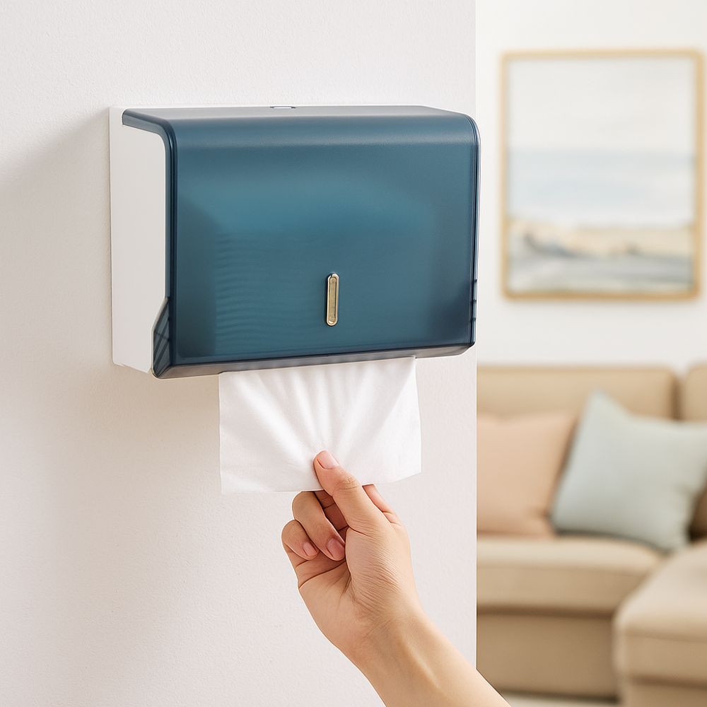 Large Capacity Paper Towel Dispenser No Punch Tissue Box Holder Tissue Dispenser  Bedroom