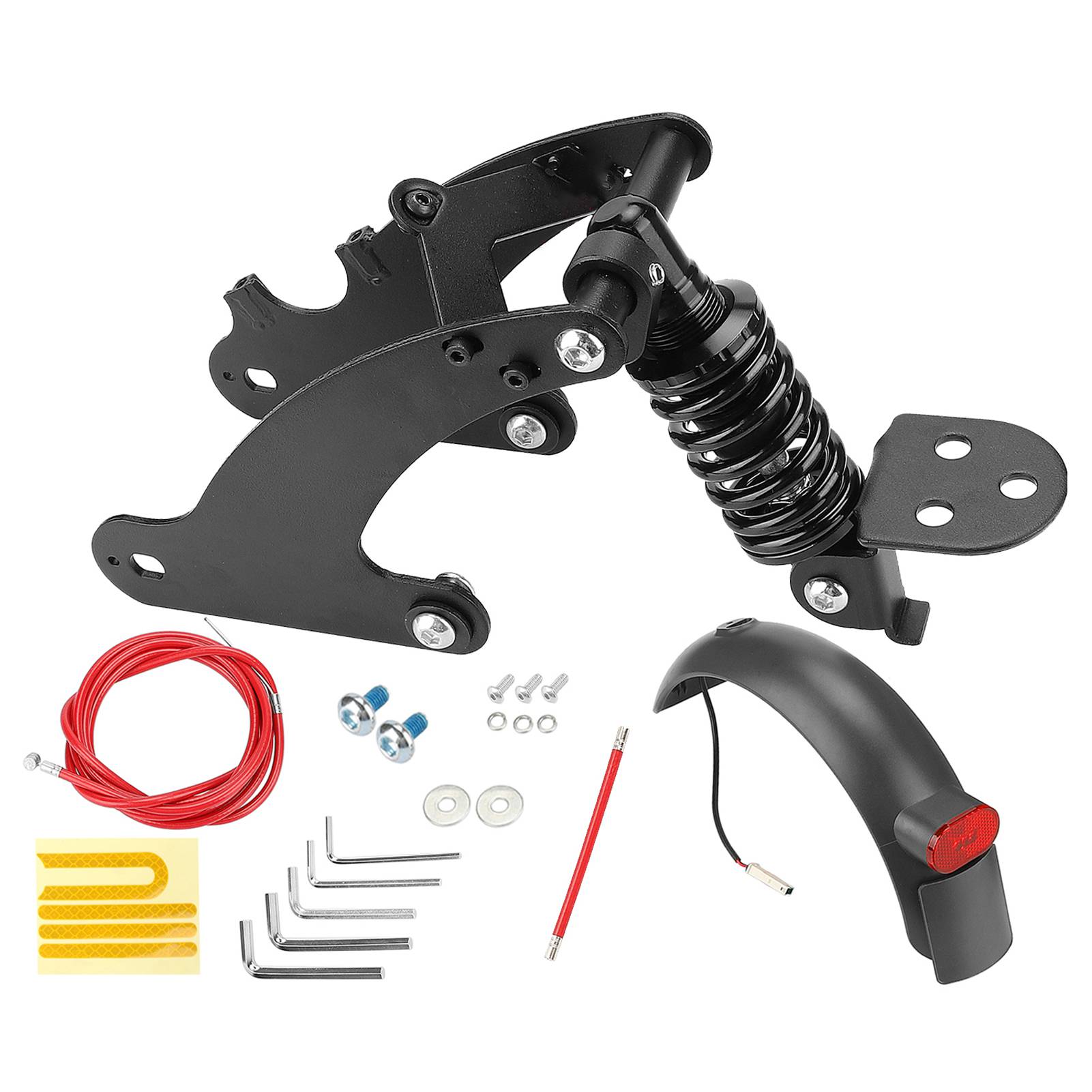 Rear Shock Absorber for Scooter Rear Spring Shock Absorber Replacement Accessories Compatible with Pro Pro2 Electric rosso
