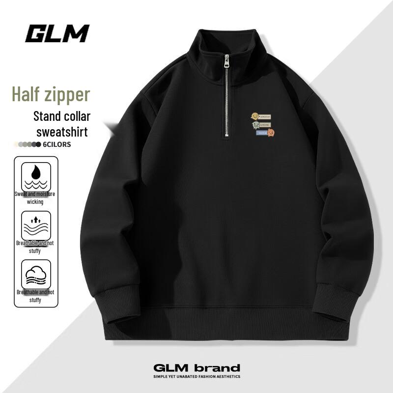 

GLM Men s Emotion Doll Print Stand-Collar Pullover Hoodie XL