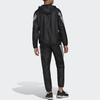 Adidas Mts Wvn Hooded Striped Sports Suit Men Sportswear Black H15580