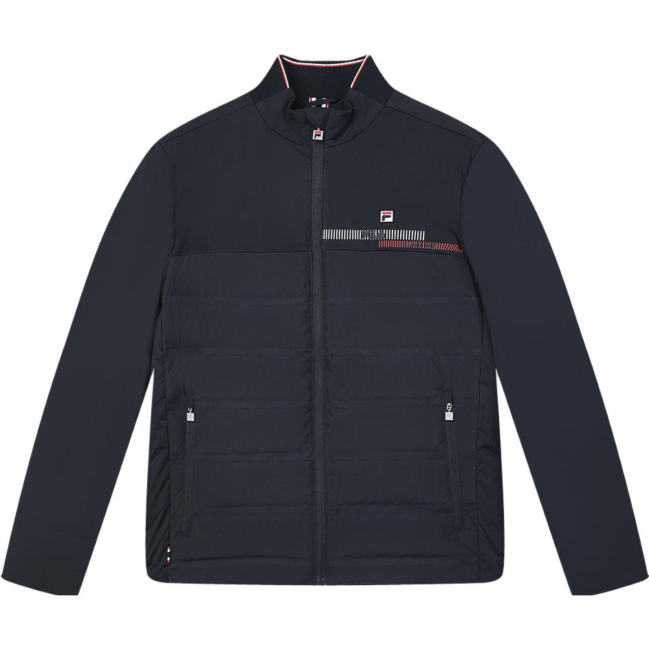 

FILA 2023 Зимняя новая легкая куртка-пуховик Простая повседневная мужская куртка с воротником-стойкой, теплая, легендарная, синяя, F11M341905F-NV M