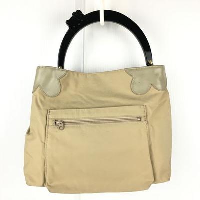 Rare Kitamura K2 Hello Kitty Collaboration Handbag Beige Kitty Handle Sanrio(USED)
