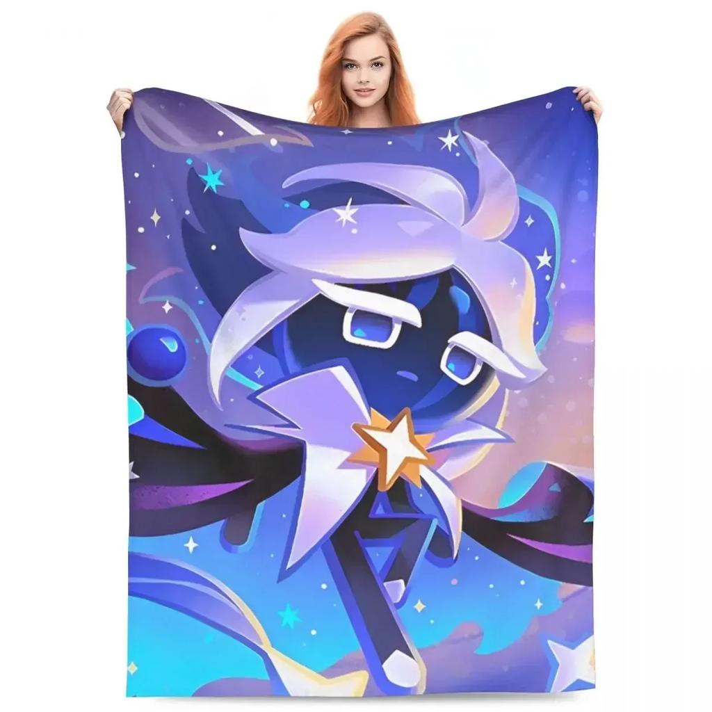 Cookie Run Kingdom Fleece Throw Blankets Action Gacha Game Blanket for Bed Couch Super Warm Bedding Throws