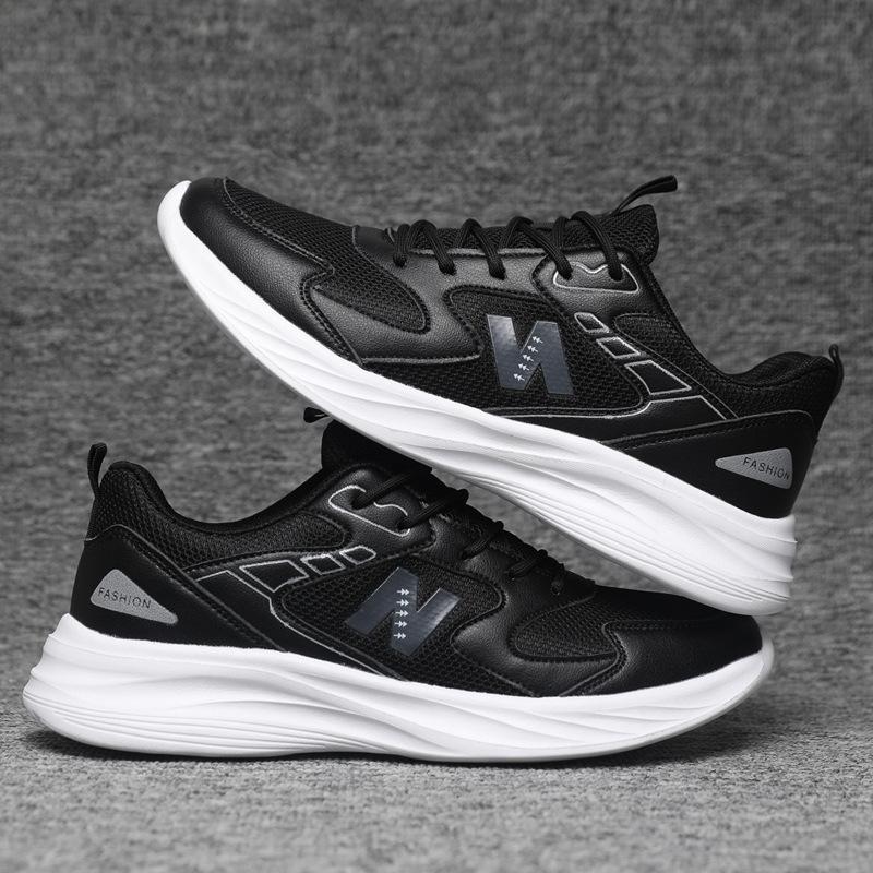 

25 years of new N-word trend mesh breathable sports shoes men s shoes cold sticky, light, non-slip and wear-resistant couple running shoes 44 чорний