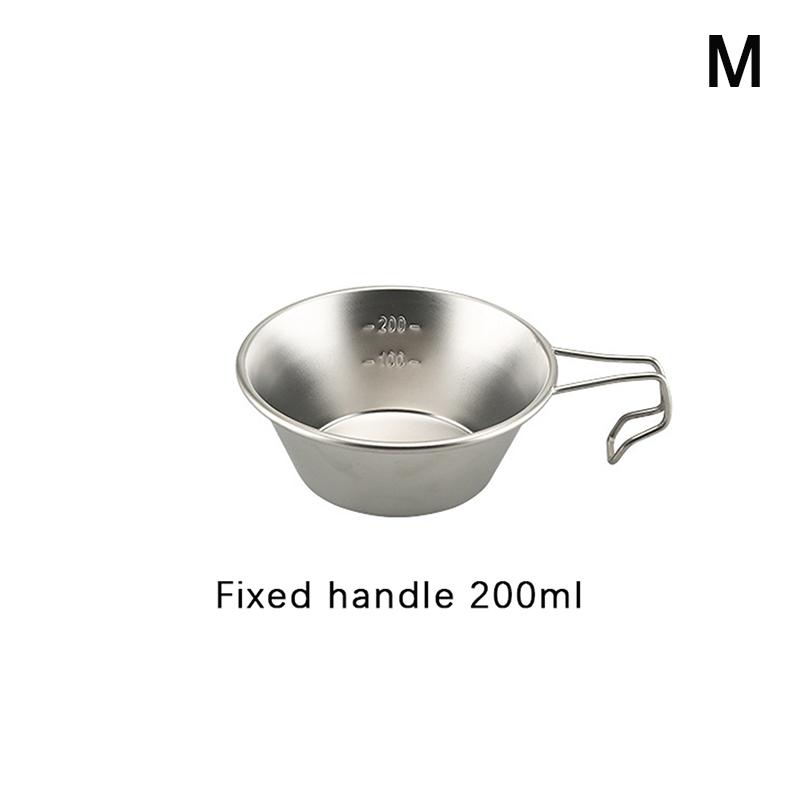 

30/200/400 мл 304 нержавеющая сталь Sierra Cup Уличная посуда для кемпинга и пикников штабелируемая подвесная суповая миска 200ml