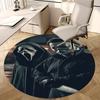 Ghostface Mask,Michael Myers Mask Chair Mat Round Rug Office Carpet, Machine Washable, Non Slip, Suitable for Living Rooms, Bedrooms