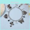 Dark Gothic Skull Bracelet With Zinc Alloy Electroplated Design For Unisex Fashion Accessory