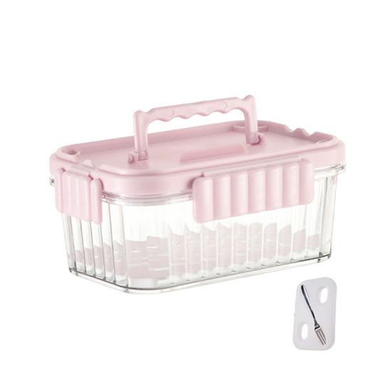 Kylskåpslåda med fackdelare Stapelbara förvaringslådor Behållare för matlagning på camping Förvaring av frukt och grönsaker Läckagesäker