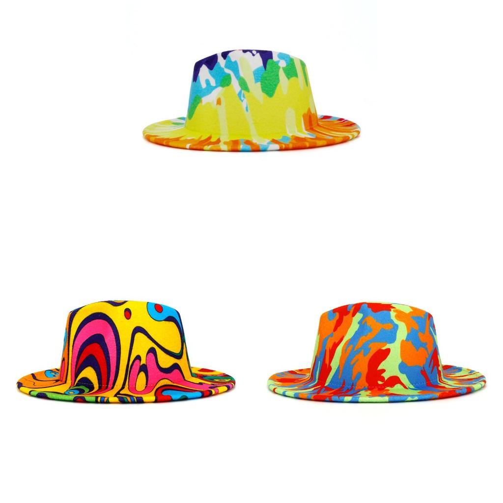 Hut Färbe Krawatte Hip Hop Jazz Druck Kappe Sonnenschutz Wärme Outdoor Atmungsaktiv Geschenke