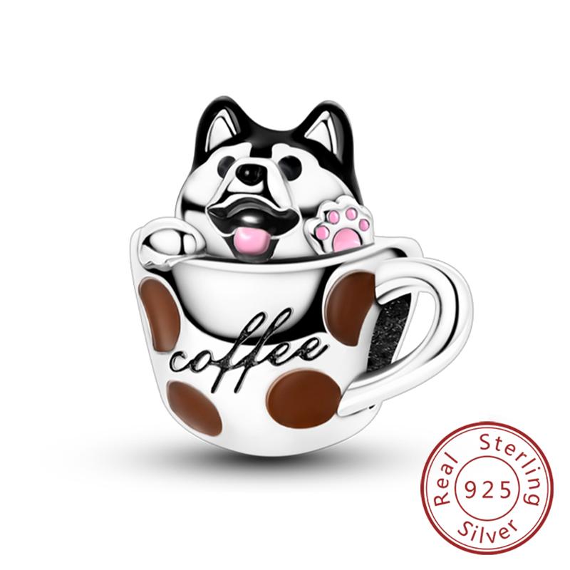 Fit Original Copper Charm Beads Cute Animal Puppy Dog Cat For Bracelet Diy Women Fine Jewelry Making