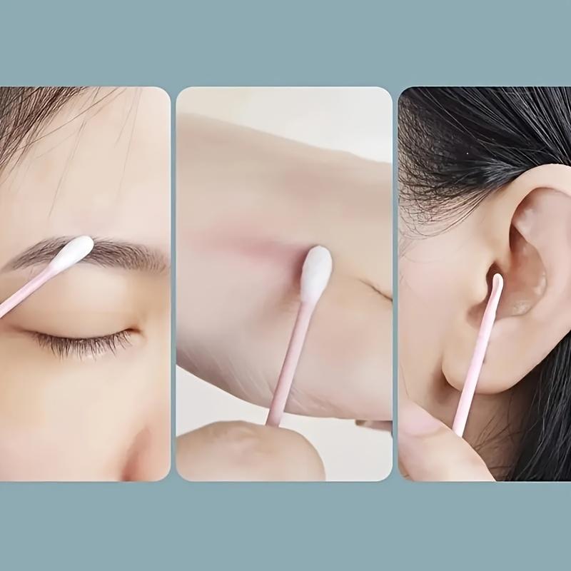 100Pcs Hygienic Disposable Ear Cleaner with Dual Head, Soft Ear Spoon & Cotton Swab, Portable Cleaning Tool for Family Daily Use