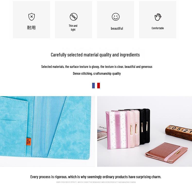 2023 Soft PU Passport and Ticket Holder Cover - Cross-Border Bestseller