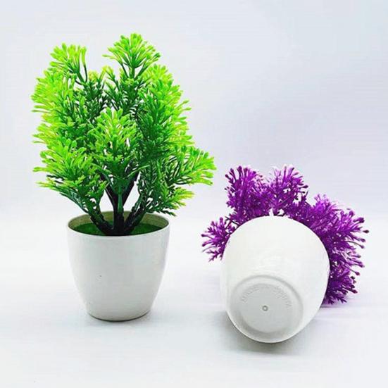 Artificial Potted Plant Full of Vitality Realistic Exquisite Fake Flowers Table Potted