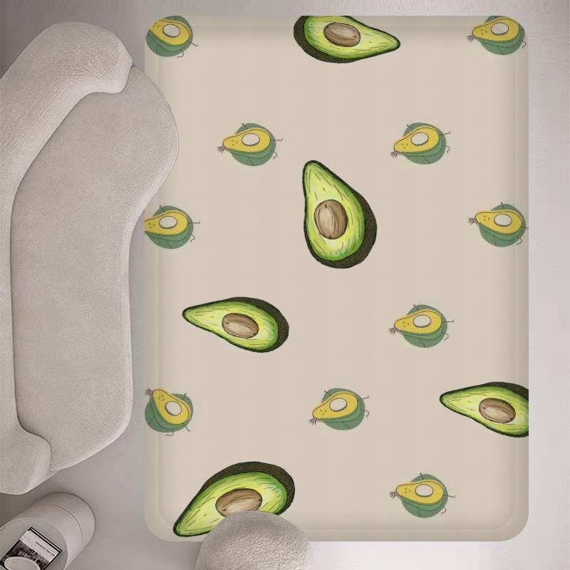 

Avocado Hallway Carpet Washable Non-Slip Living Room Sofa Chairs Area Mat Kitchen Doormat Area Rug 40x60cm