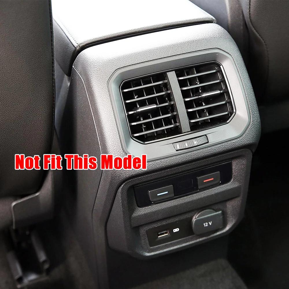 Para Volkswagen VW Tiguan MK2 2017-2019 Consola central Caja de almacenamiento Reposabrazos Caja Toma de CA Ventilación Panel USB Cubierta Embellecedora