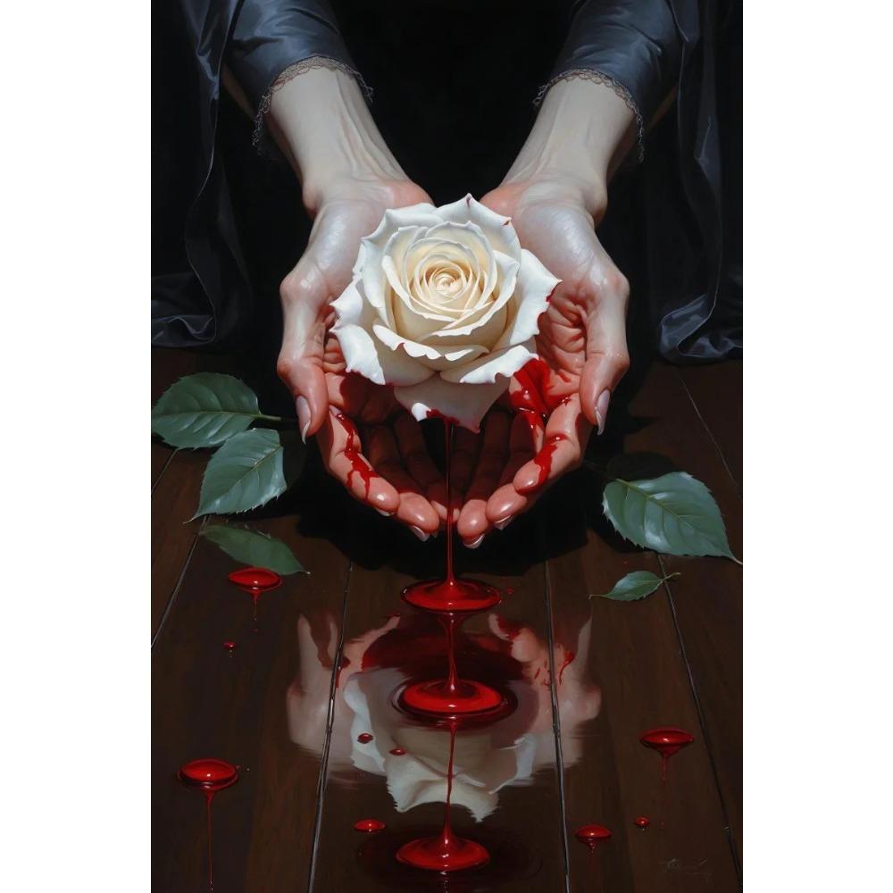 Dark Fantasy Romantic Gothic Vampire Queen Horror Blood Poster Print Wall Art Pictures Canvas Painting Living Room Home Decor