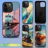 Cartoon Train Phone Case  For IPhone 16 15 14 13 12 11 Pro Mini Max Soft Magnetic Cover
